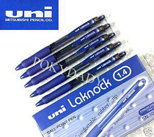 12 UNI LAKNOCK SN 100 1.4mm BROAD ball point pen BLUE  