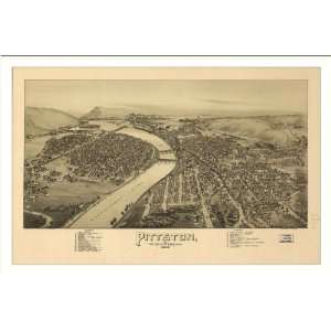  Historic Pittston, Pennsylvania, c. 1892 (M) Panoramic Map 