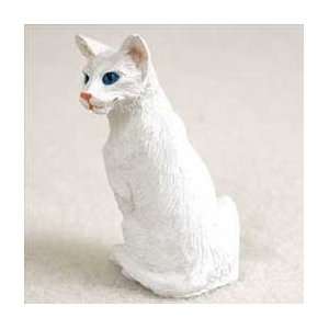    White Oriental Shorthair Miniature Cat Figurine: Home & Kitchen