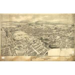  Historic Panoramic Map Providence, Pennsylvania 1892 