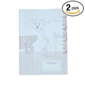 Delphine Polar Bear Letterpress Journal, Linen finish Cover with 24 