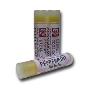  4 Pack Essence Organics Peppermint Lip Balm Health 