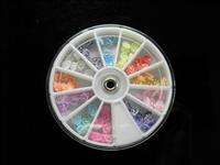 120pcs Nail Art 3D PVC Flower Round Wheel DIY Professional Slice 