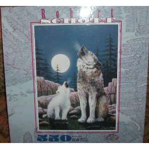  Wolves Howling At the Moon Puzzle By Robert Schott: Toys 