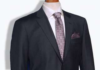 Stunning! Enzo $1295 Solid Charcoal Gray 2BT 150s Wool Mens Dress Suit 