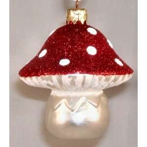  Mushroom German Glass Christmas Tree Ornament