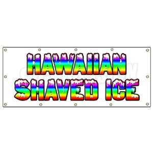  48x120 HAWAIIAN SHAVED ICE BANNER SIGN hawaian cart 