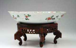 Superb Antique 18thC Chinese Qing Kangxi Famille Verte Shallow Bowl Or 