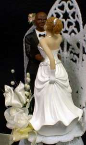 Colorful Ethnic African American Wedding Cake Topper
