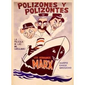  Marx Bros. Polizones Y Polizones, Movie Poster
