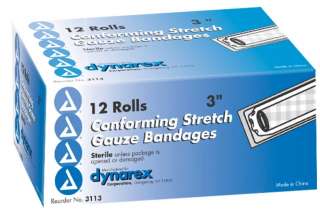 Dynarex Stretch Gauze Bandages, Sterile, 96/Case  