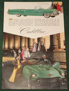 1956 Cadillac Convertible Ad Bergdorf Goodman Gowns  