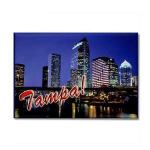  Tampa Souvenir Magnet Art Rectangle Magnet by  
