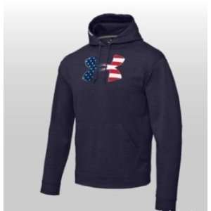 Womens Big Flag Logo Tackle Twill Fleece Hoody Tops by Under Armour 