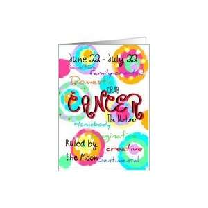  Happy Birthday Cancer sign zodiac characteristics Card 