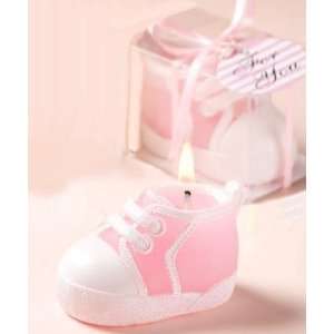 Breast Cancer Awareness Walking For A Cure Pink Sneaker Candle:  