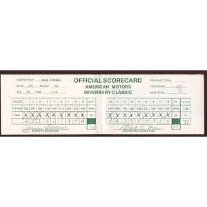  Mark Omeara Signed 1981 Tournament Score Card Psa Coa 