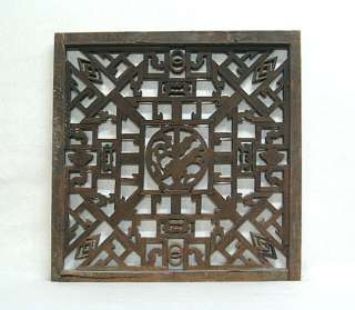 Chinese Antique Detail Carved Wooden Shutter B13 425  