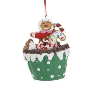   Kisses Green Candy Filled Cupcake Christmas Ornament: Home & Kitchen