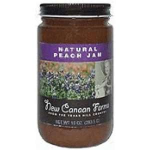 New Canaan Farms Natural Peach Jam   9.6 Ounce (3 Pack)  