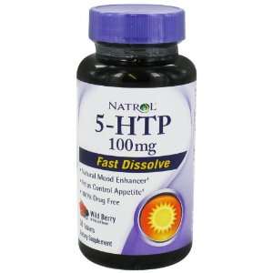 Natrol Stress & Mood Relief 5 HTP 100 mg Fast Dissolve, Wild Berry 