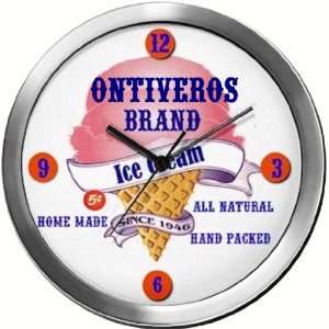  ONTIVEROS 14 Inch Ice Cream Metal Clock Quartz Movement 