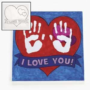 Color Your Own I Love You Canvases   Craft Kits & Projects & Color 