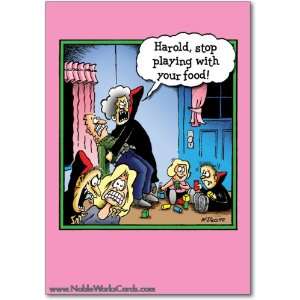 Funny Mothers Day Card Play With Food Humor Greeting Randy McIlwaine