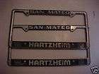 Set 2 Vintage Metal License plate dealer frames rare T