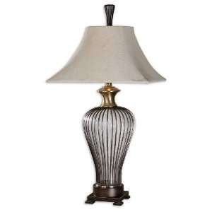 Uttermost 35 Stoughton Lamps Blown Seeded Glass Surrounded By A Dark 
