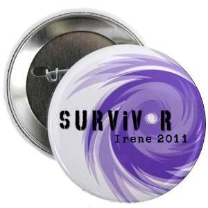  SURVIVOR 2011 Hurricane Irene Purple 2.25 inch Pinback 