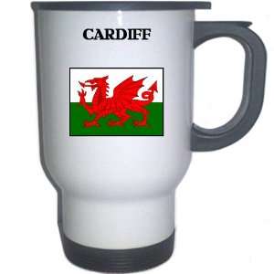 Wales   CARDIFF White Stainless Steel Mug