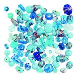   : Darice(R) Handblown Glass Beads   100gr/Teal: Arts, Crafts & Sewing