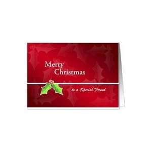  Friend Merry Christmas Paper Greeting Card Card: Health 