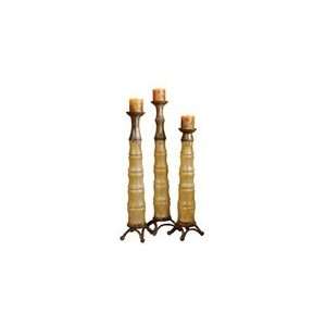  Set of 3 Paulos Metal Candleholders: Home & Kitchen