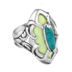   Pollack Sterling Silver Turquoise Magnesite Refreshing Ring: Jewelry