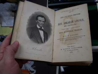   1860 Campaign Biography by D.W. Bartlett Life & Speeches WOW  