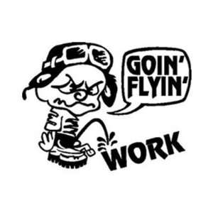  Cartoon PEEN WORK, GOING FLYING Vinyl sticker/decal 