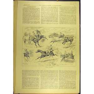   1892 Simla Gymkhana Horse Race Jockey Club Old Print