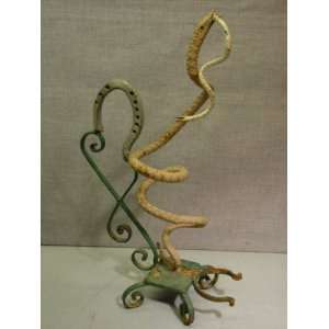    Unsigned Hand Welded Steel Snake Sculpture 