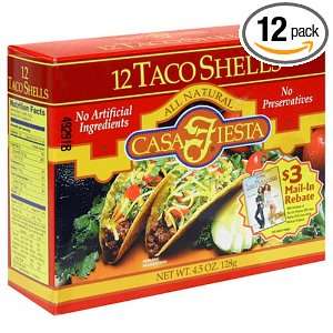 Casa Fiesta Taco Shells, 4.5 Ounce Boxes Grocery & Gourmet Food
