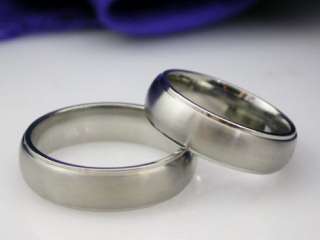 Two Laser Cut STAINLESS STEEL Wedding Band Promise Ring  