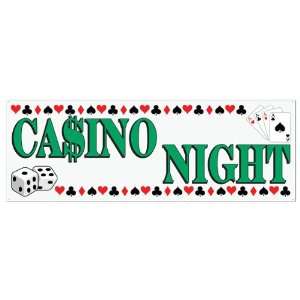 Casino Night Sign Banner Case Pack 60 