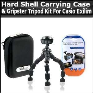  Carrying Case & Gripster Flexible Tripod Kit For Casio Exilim EX Z33 