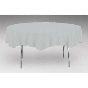  Shimmering Silver 82 Plastic Table Cover