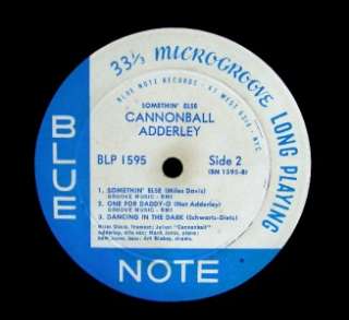 SOMETHIN ELSE CANNONBALL ADDERLEY BLUE NOTE MONO FIRST PRESSING 