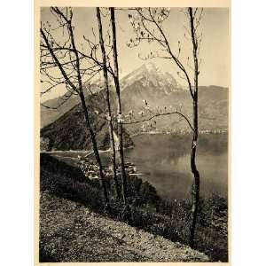  1938 Stansstad Switzerland Mount Pilatus Lake Lucerne 