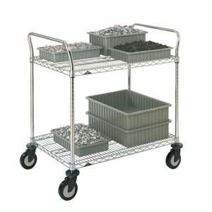   Shelf Heavy Duty Utility Cart with Polyurethane Cast: Office Products