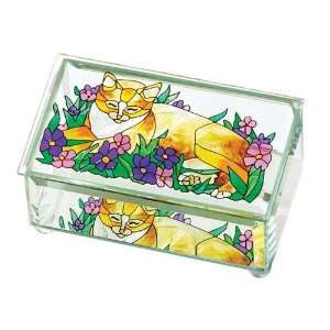  Cat Glass Trinket Box