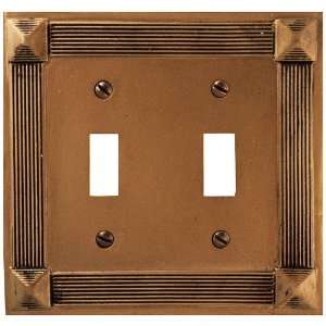  Apollo Style Antique Gold   2 Toggle Wallplate   CLEARANCE 